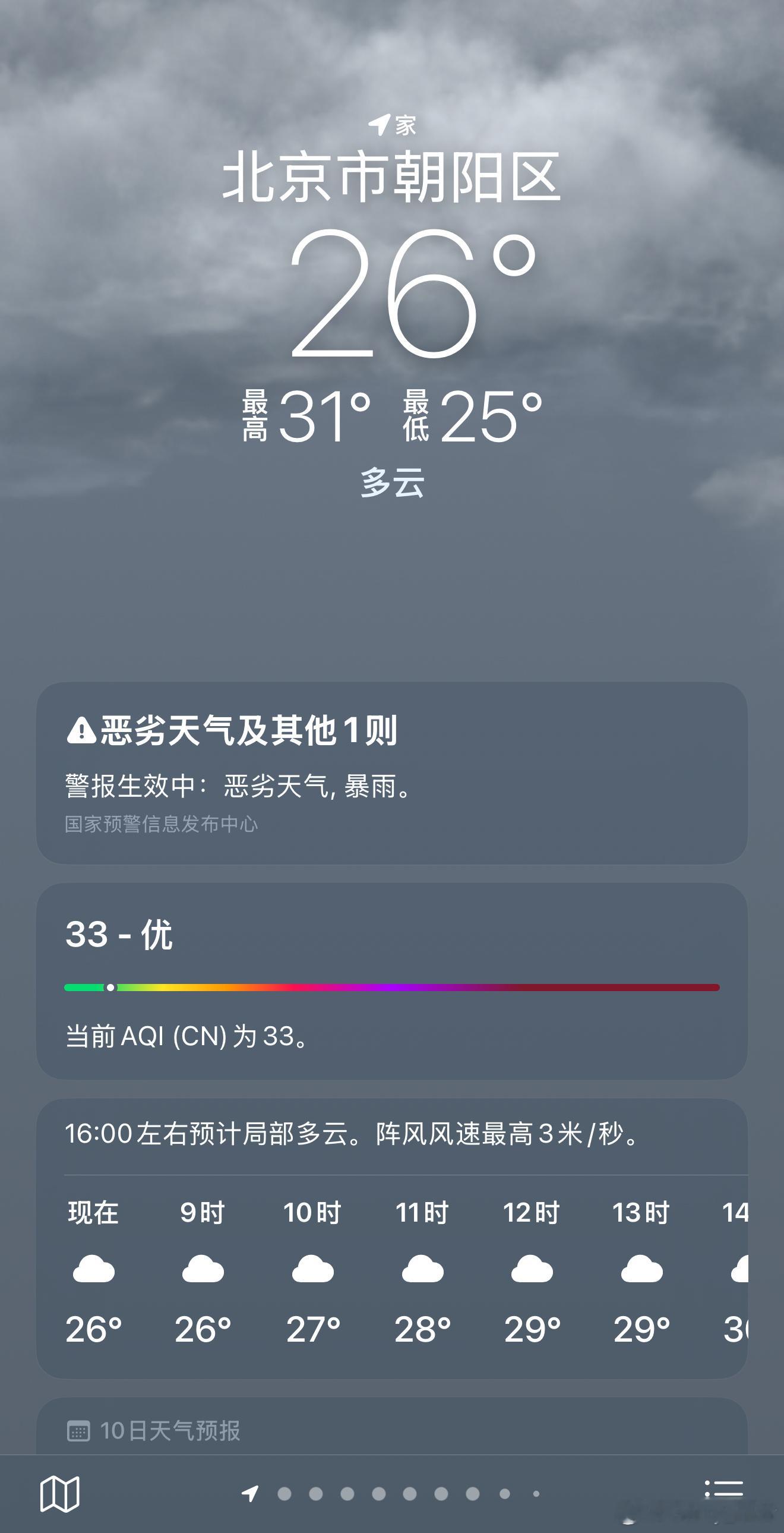 早上好啊！今天又是个大阴天北京未来3天持续多雨早安 ​​​