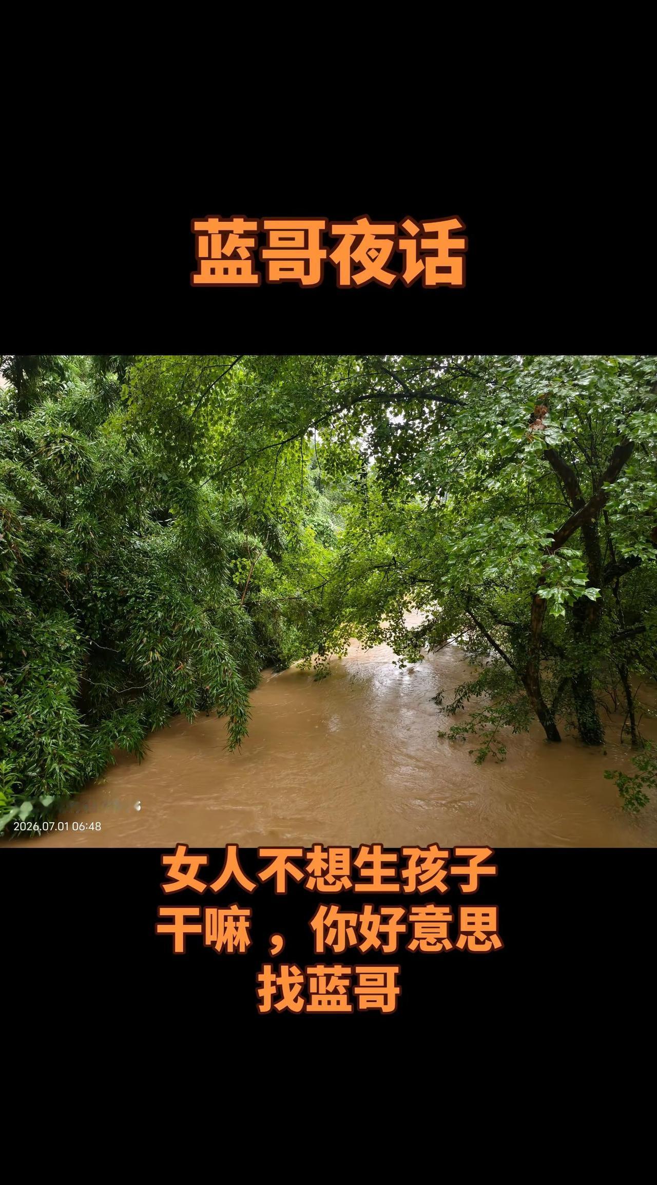 南方梅雨季节。雨下着不停，听蓝哥情感热线。暴雨过后⛈ 洪涝灾害注意安全 保护生态