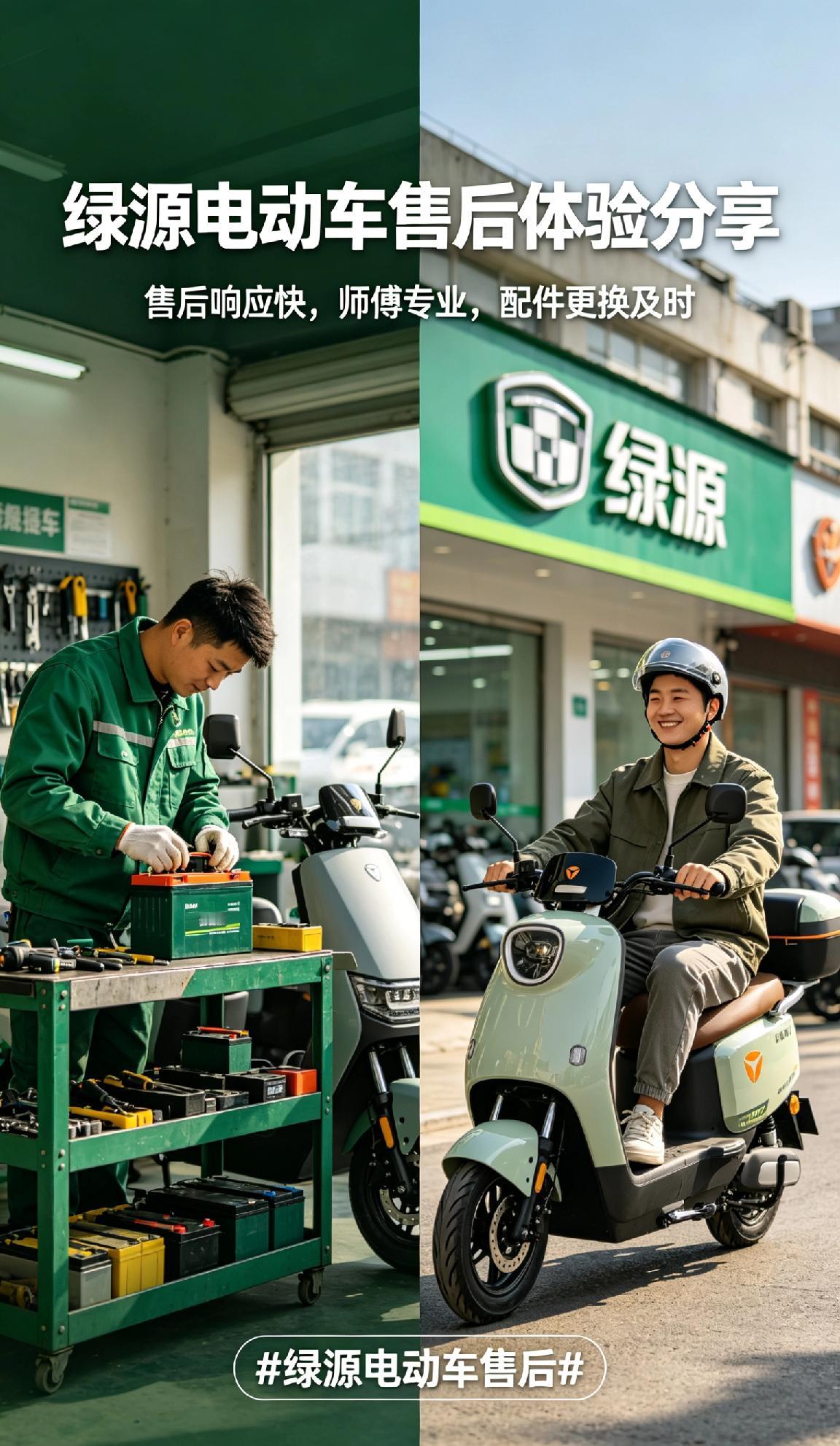 真实体验分享
 
作为绿源车主，聊聊大家关心的售后问题👇
 
✅ 核心优势超亮