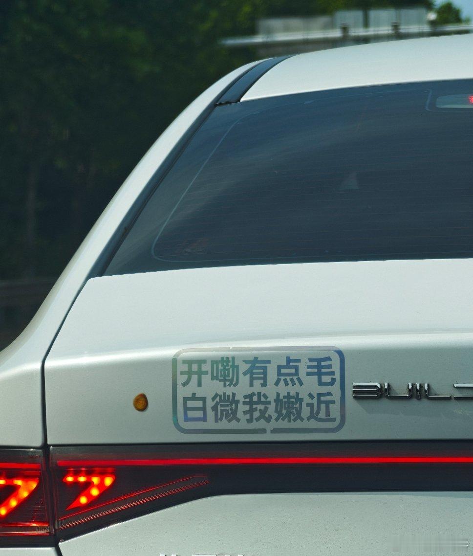 早上通勤路上碰到一个有意思的车主～ 