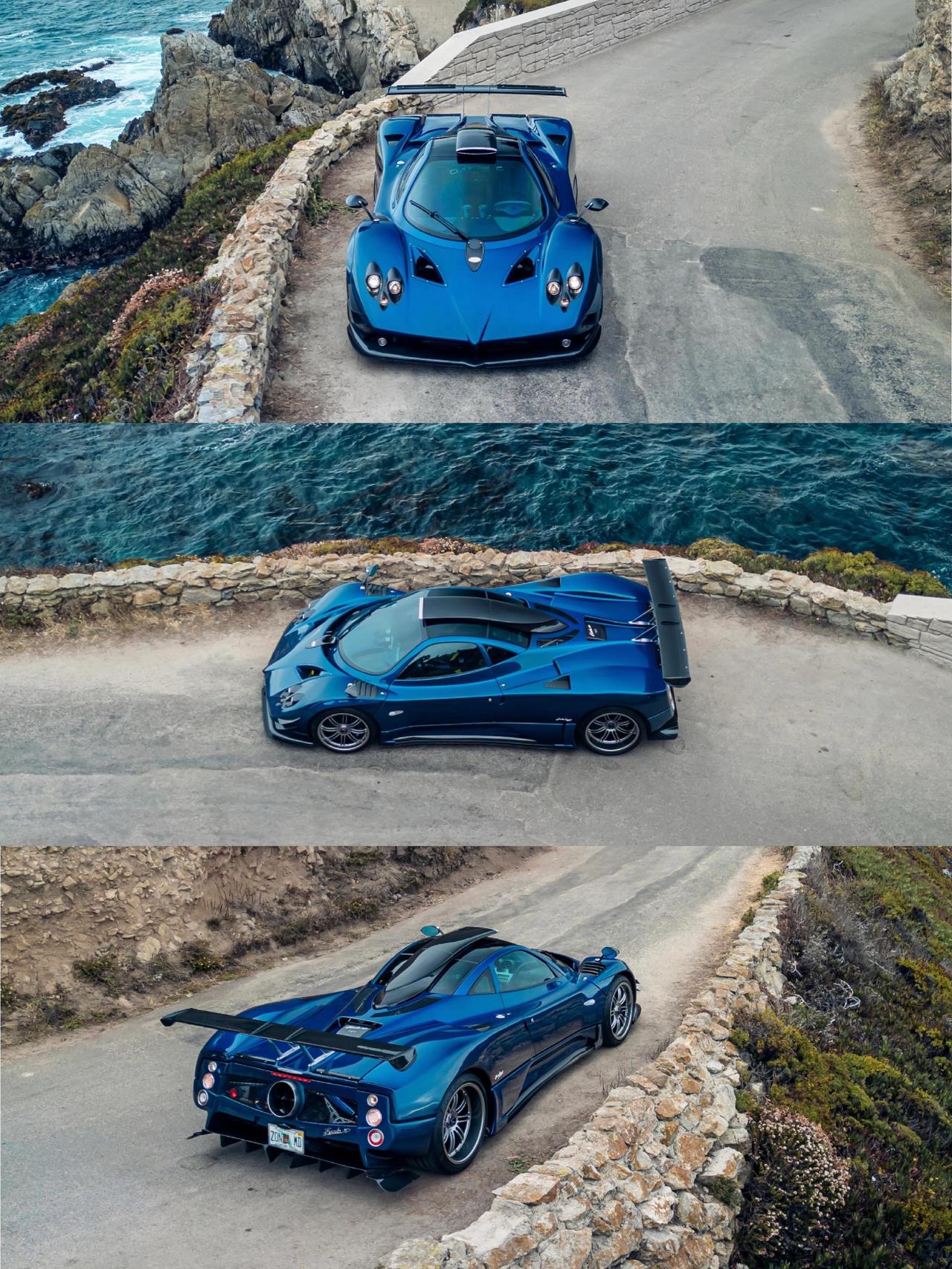 停在悬崖边的一台定制1of1艺术品神车帕加尼 帕加尼zonda zondamd 