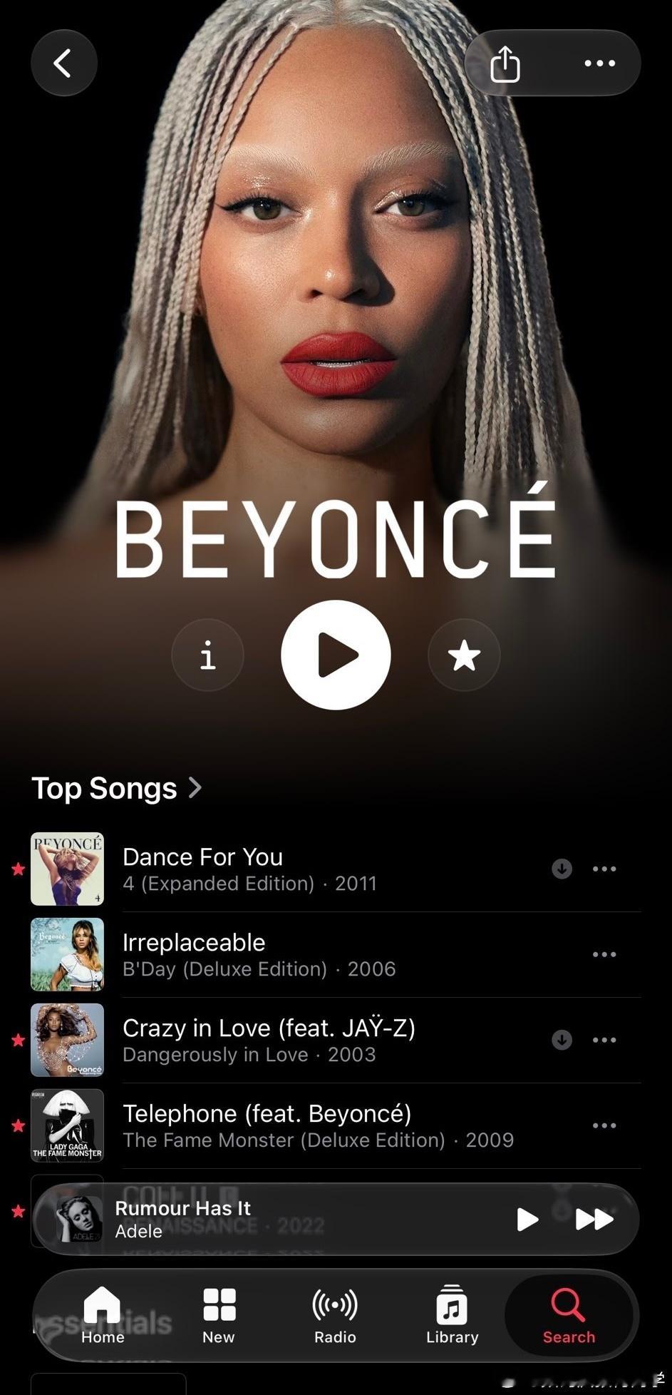 iOS 27 更新 Apple Music 歌手主页UI设计，根据每位歌手最新e