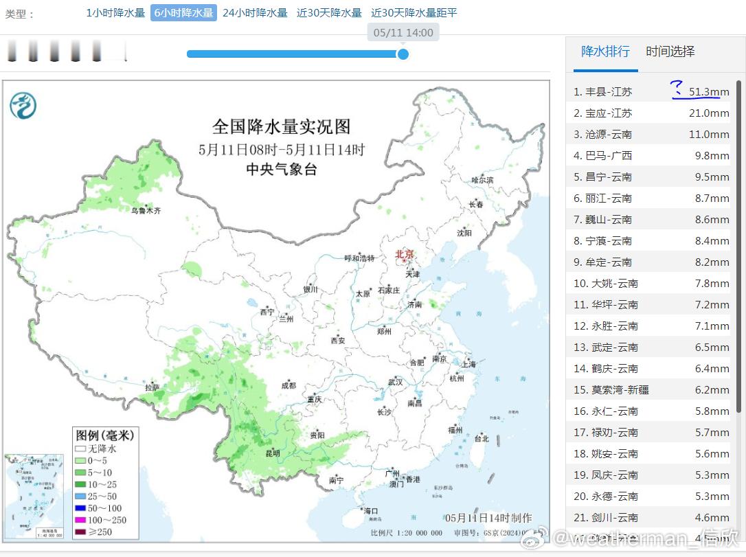 【降水和对流】今天08-14时，降水主要在新疆北部、西藏东部、四川西部、云南、广