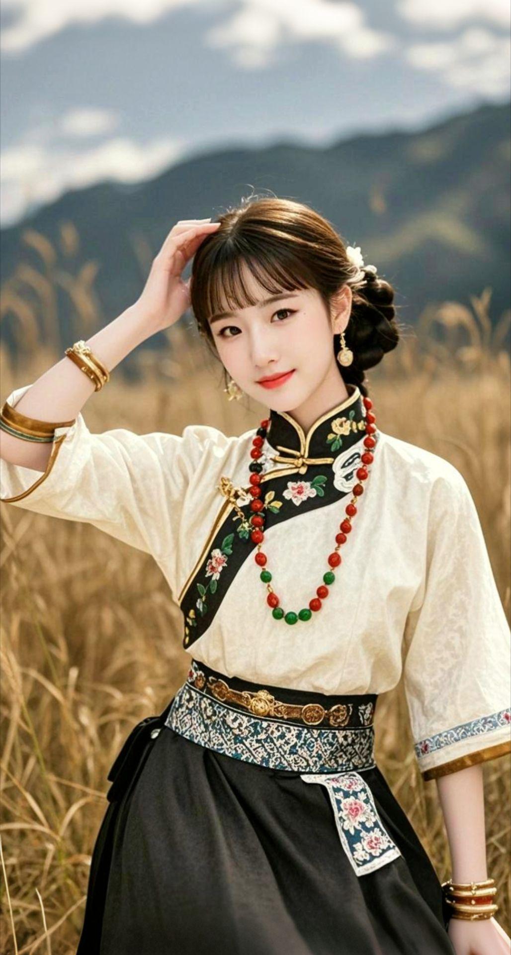 AI扩图 AI民族风美照