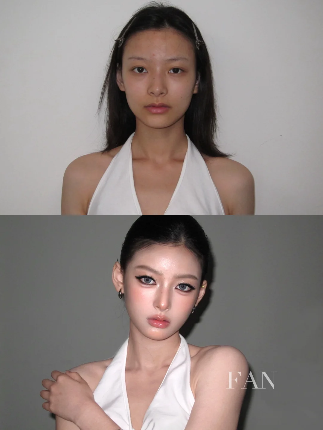 韩系圈超火的爱豆钓系混血水光妆