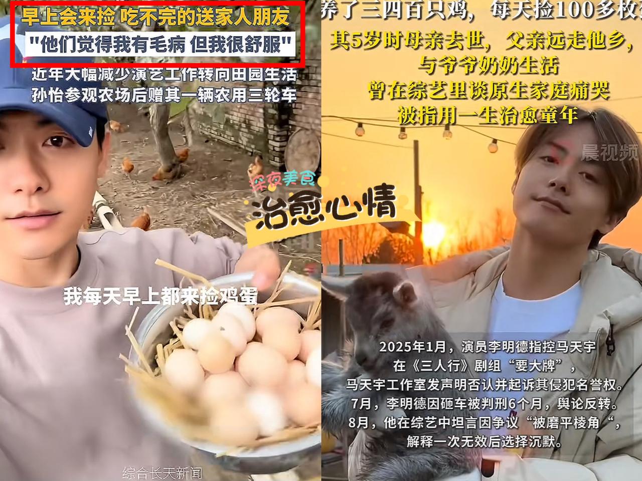 终于明白了！
马天宇为啥跑去种田养鸡！
不是不红了，也不是没资本捧了，而是他早已