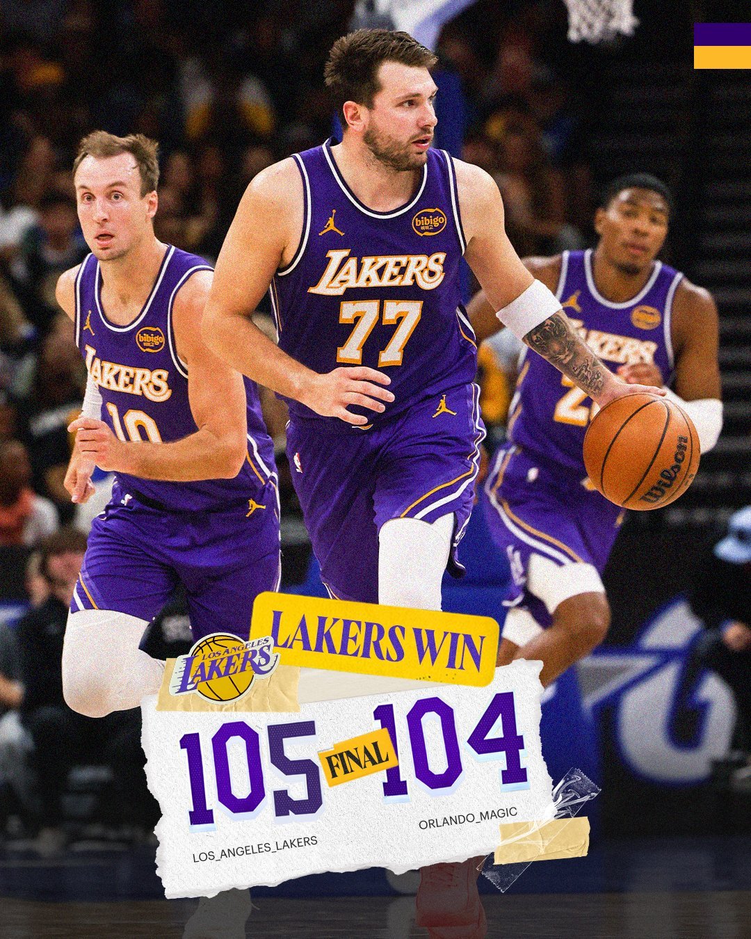 湖人自2022年12月以来首次在魔术主场赢球，豪取九连胜看湖人的状态连胜可能快断