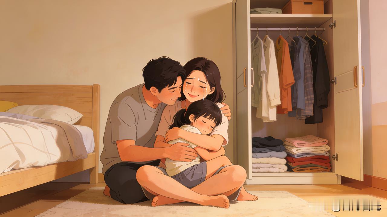 晚上吃饭的时候，三岁的女儿不小心打翻了水杯，把我的睡裤打湿完了，孩子有些害怕，我