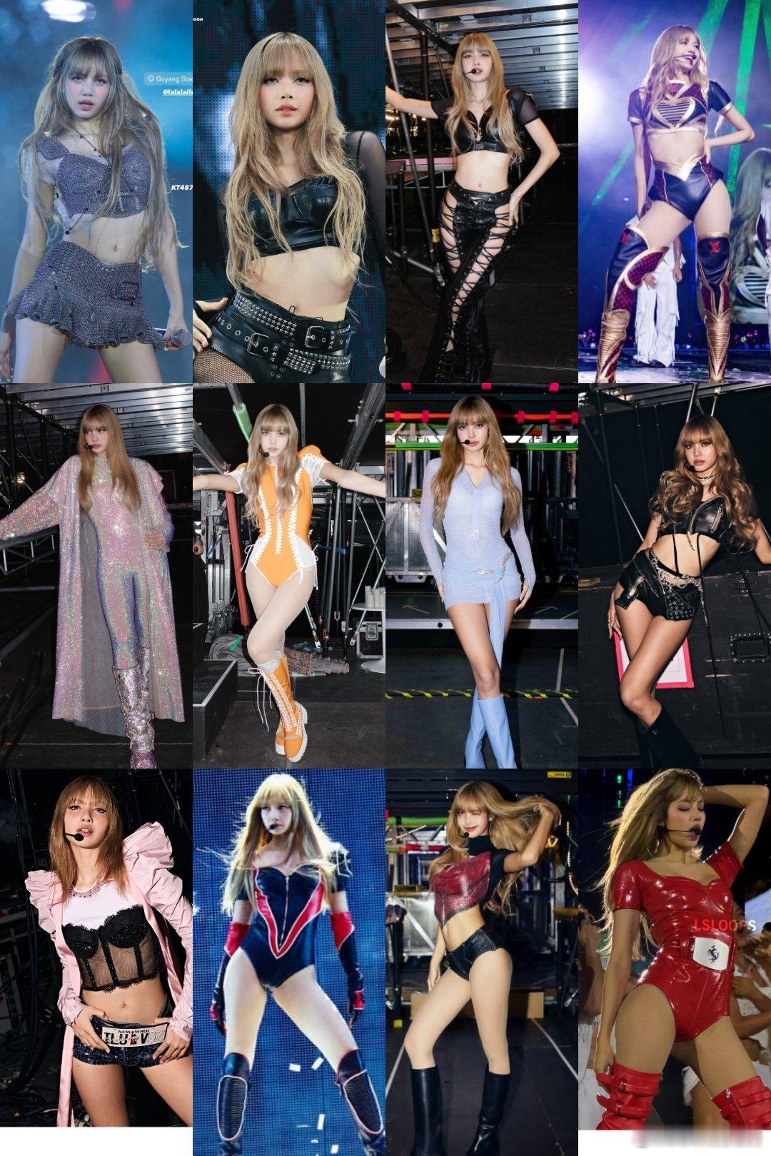 Lisa演唱会造型合集，你最喜欢哪一套？ ​​​