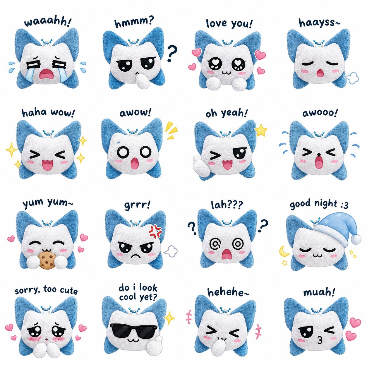 贤蝶猫16种表情 