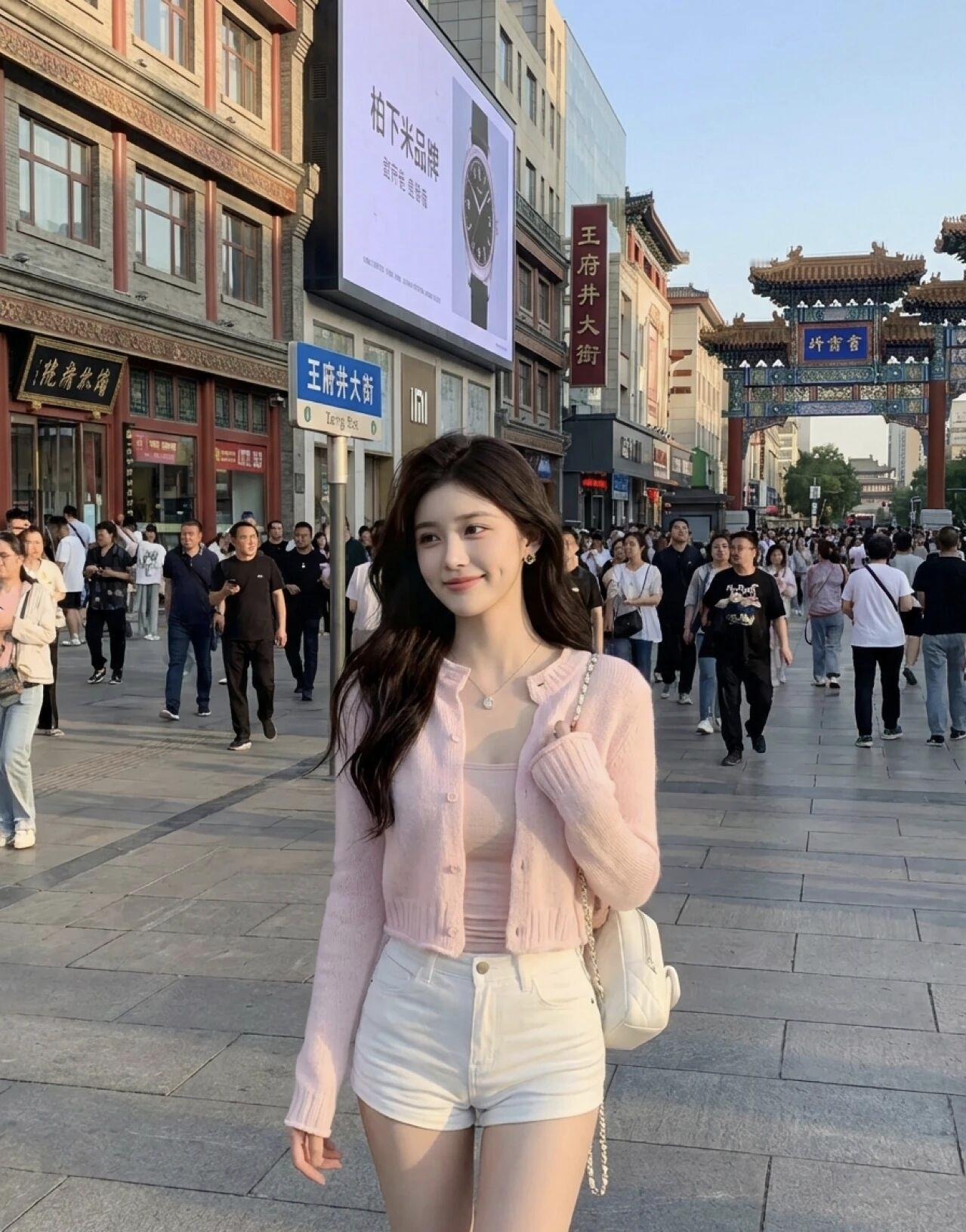 傍晚的王府井，人潮裹着老北京的烟火气。