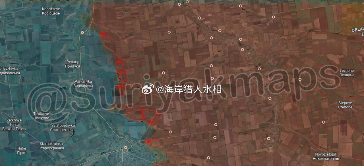 俄乌局势第1374天：

胡利艾伯勒前线局势：在过去三天中，俄军控制胡利艾伯勒镇