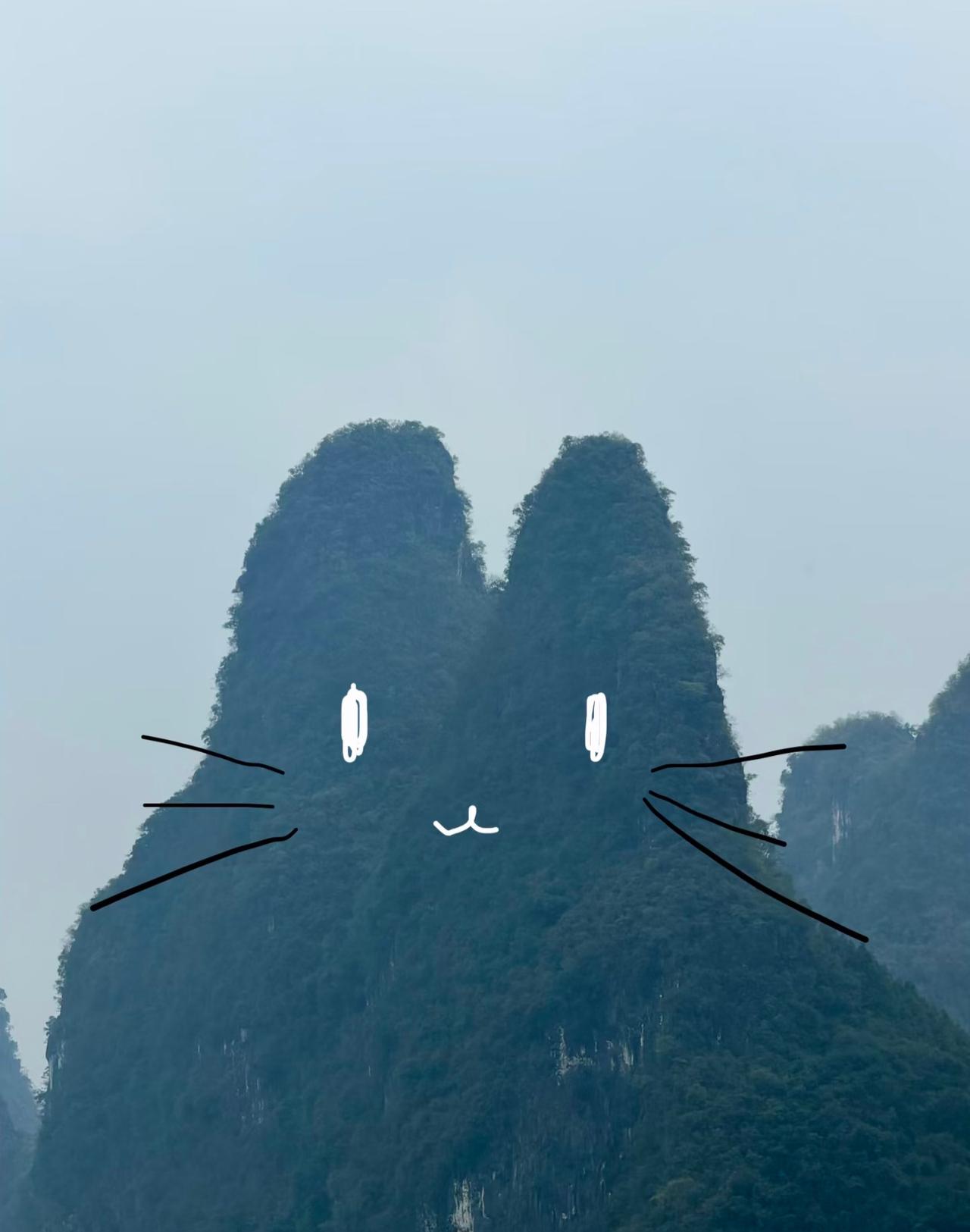 自驾途中偶遇一座“猫猫山”！
是不是很像呢？
拍照猫头山 猫头山航拍图 猫猫旅游