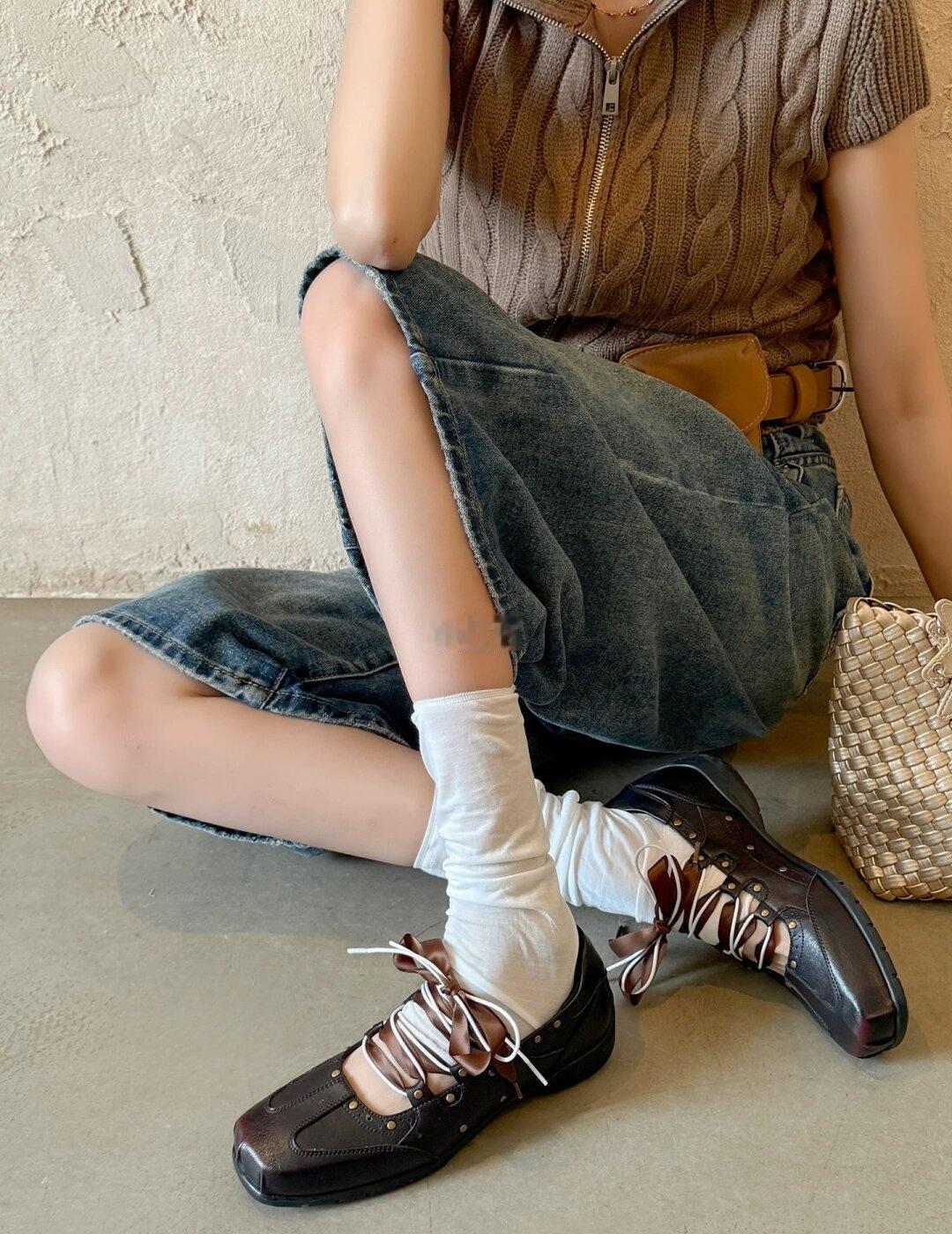 小众复古玛丽珍！我先穿了！
鞋控の日常 包头镂空拖鞋 蝴蝶结单鞋 新款鞋子202