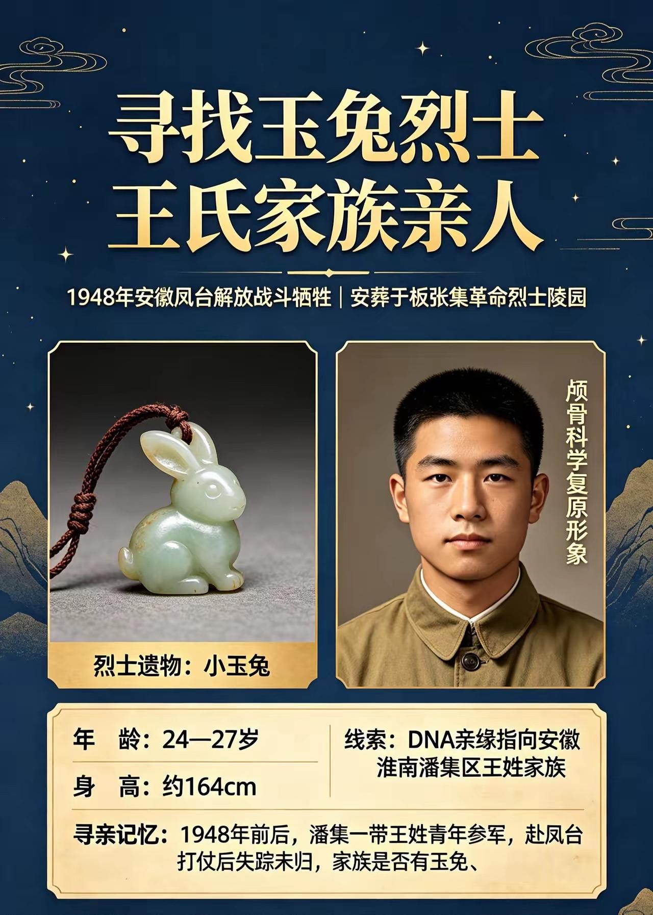 这位无名烈士，1948年10月在安徽凤台解放战斗牺牲，安葬于板张集革命烈士陵园；