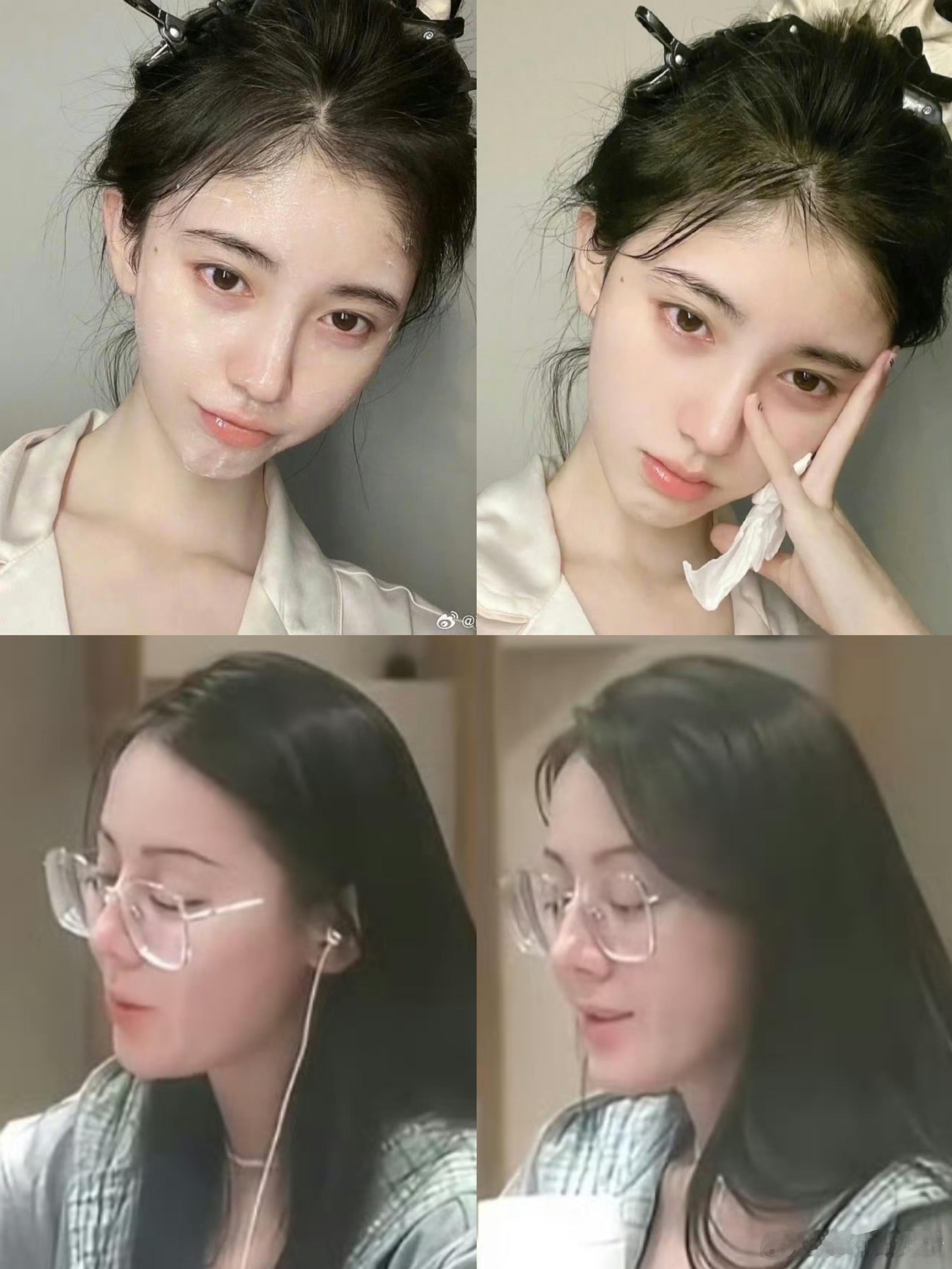 两位美女的素颜 