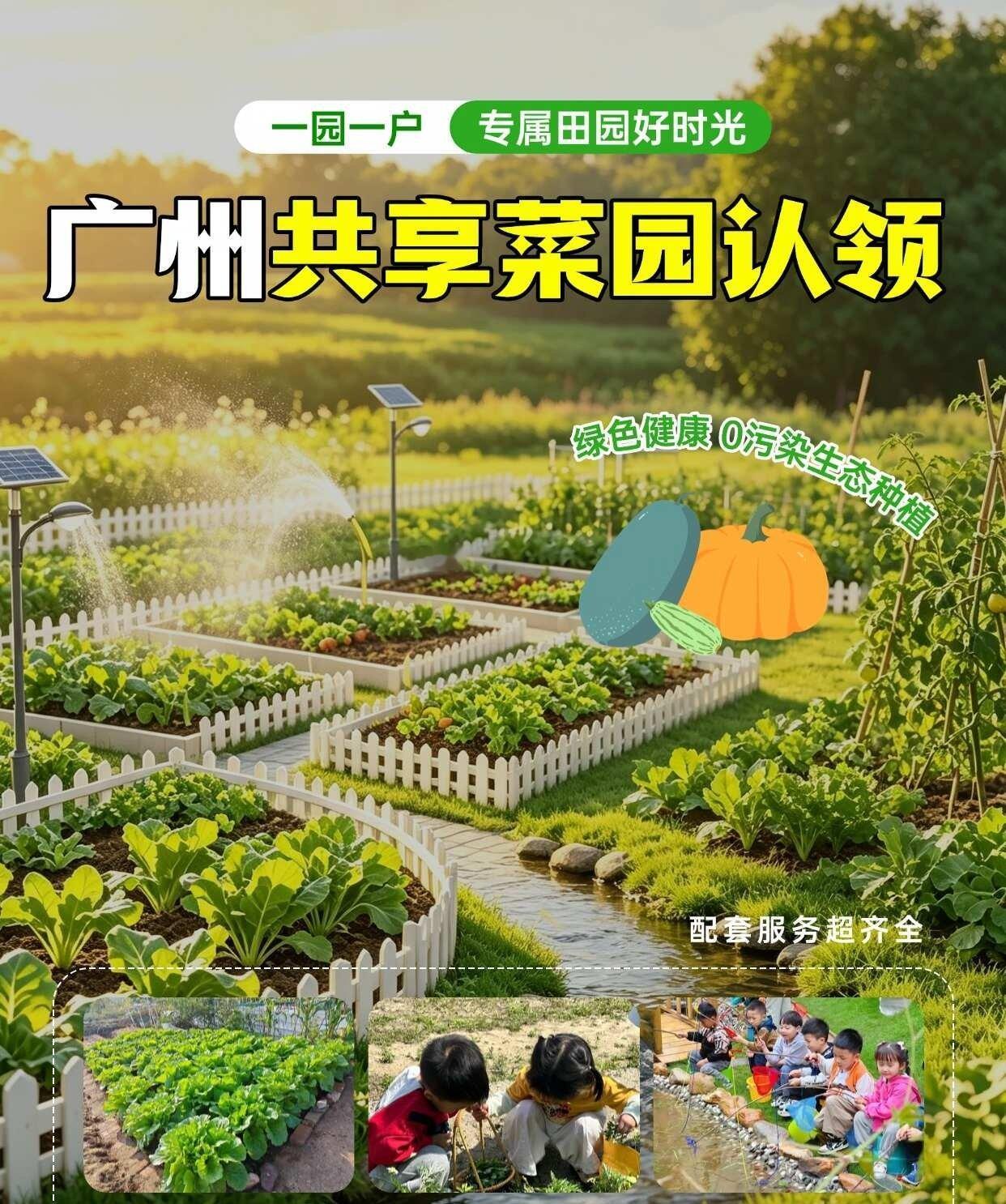 广州人把田园梦搬进了城市，不用驱车远行，在家门口就能认领一块菜地，这件事确实让人