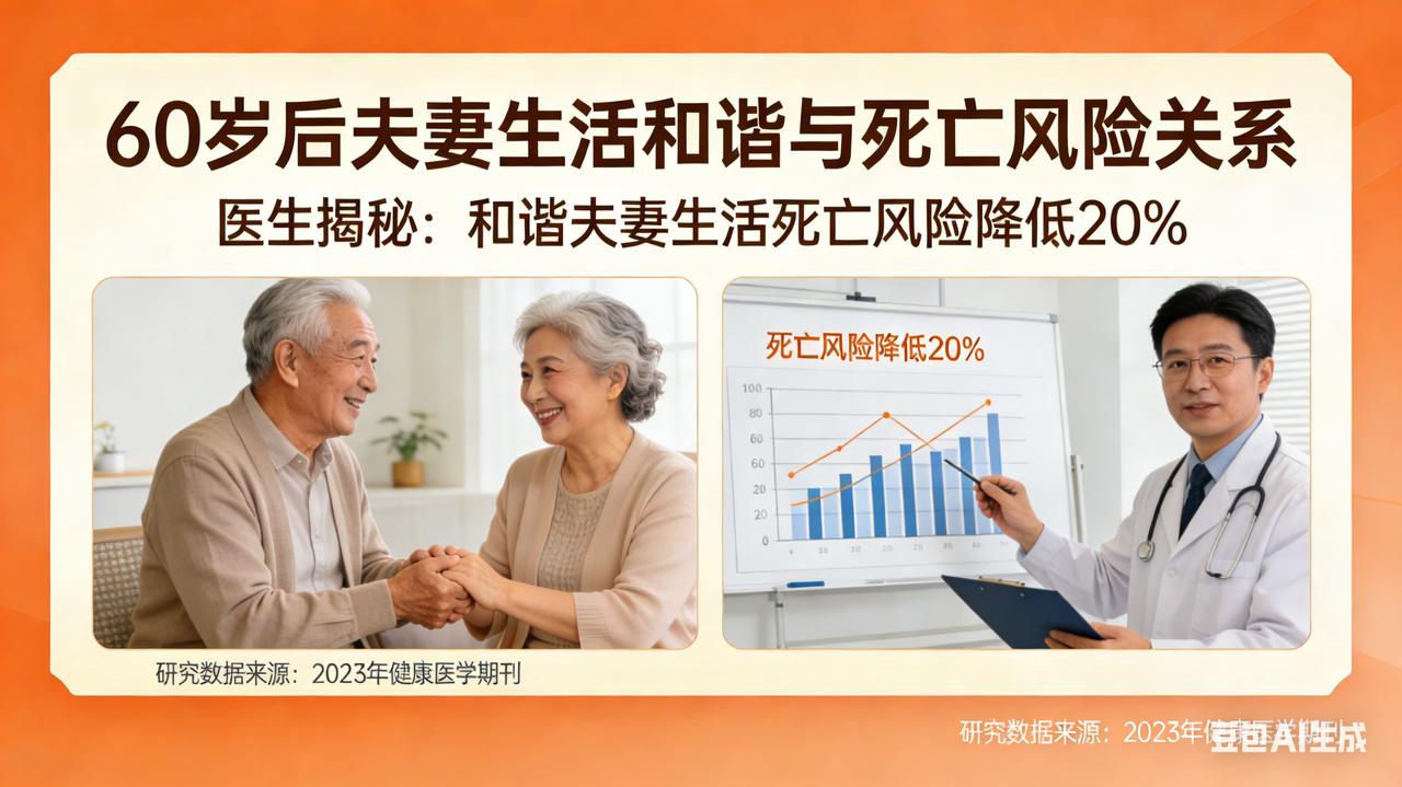 60 岁后夫妻生活和谐，死亡风险降低 20%！医生揭秘