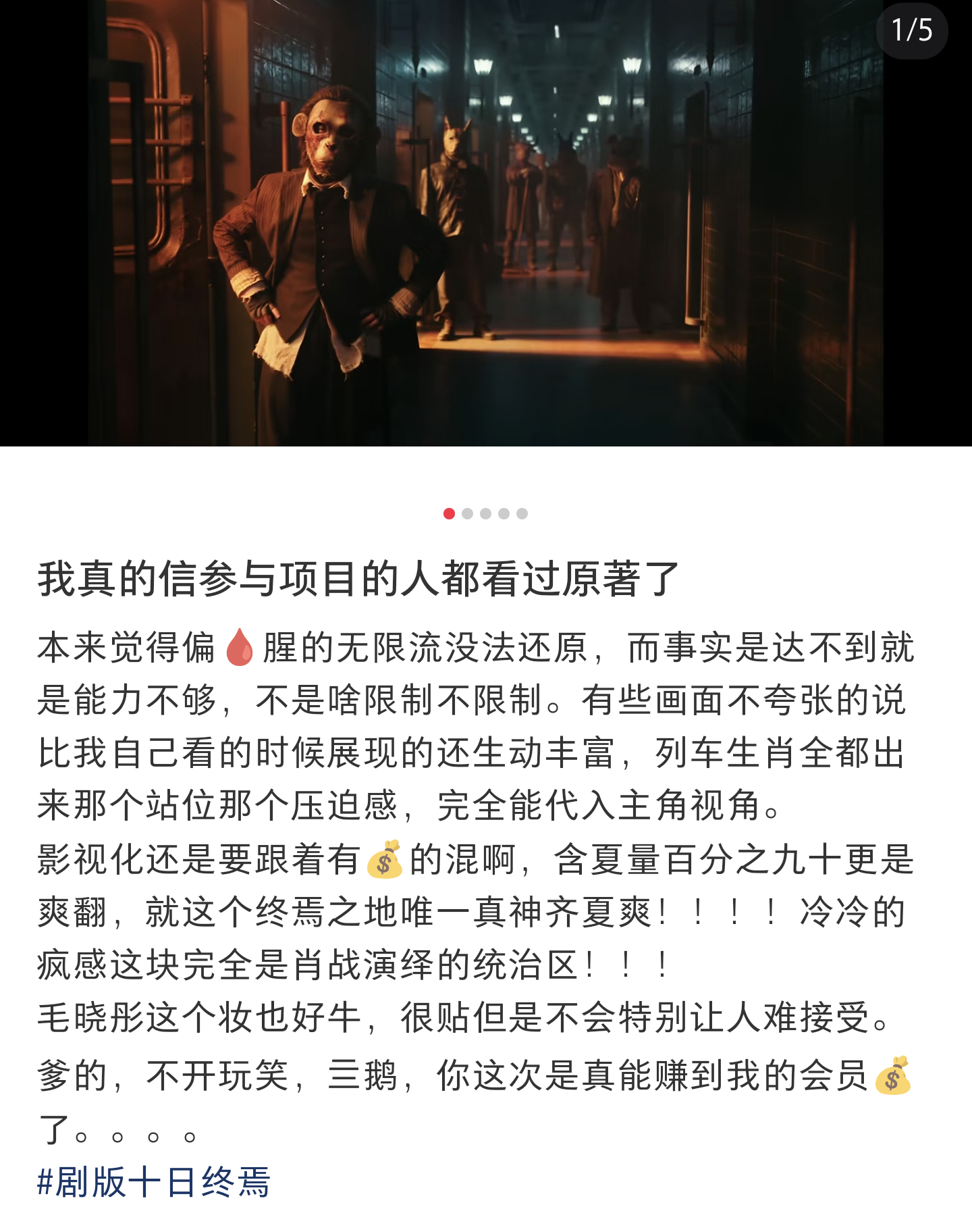 就这个十日终焉剧版爽！！大爆特爆🔥十日终焉 预感大爆