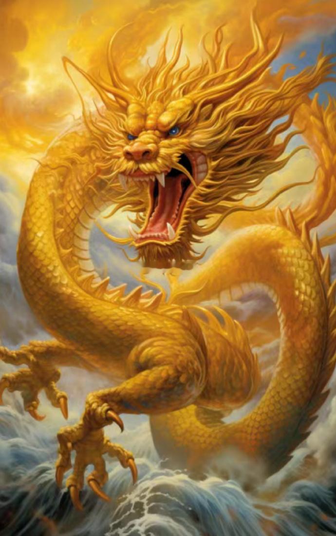 十年运到龙困井，一朝得势如青云。 