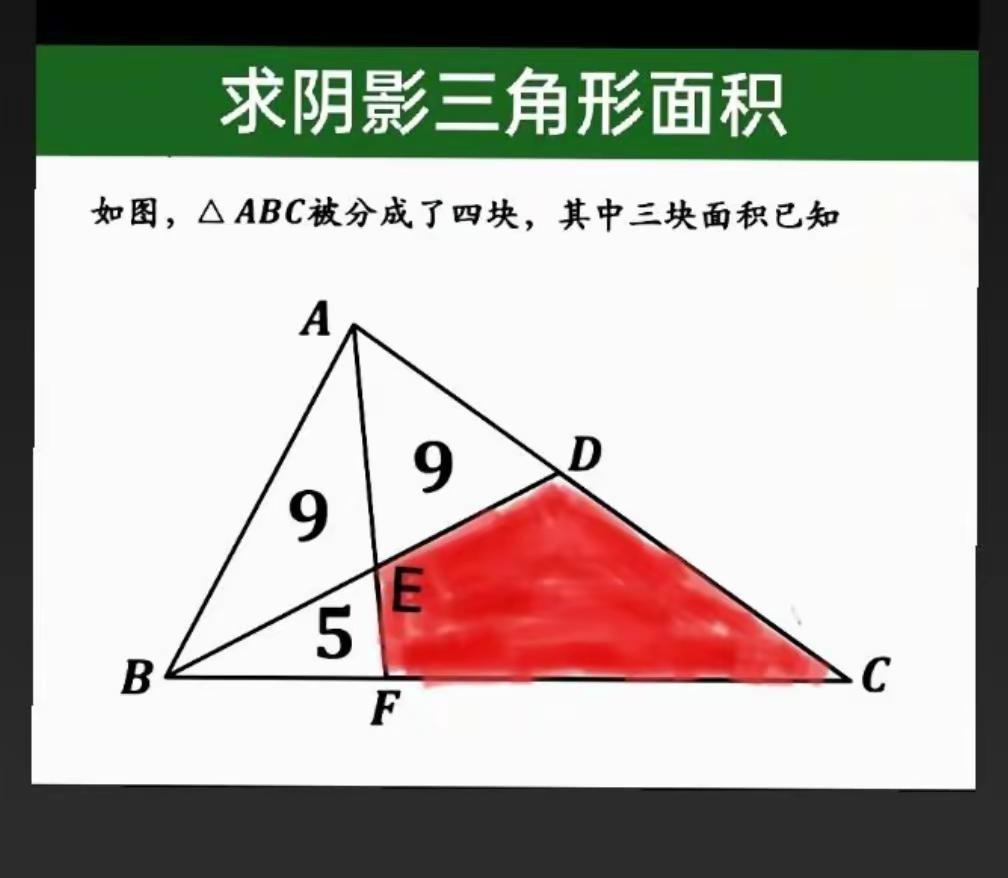 求阴影三角形面积