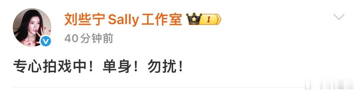 刘些宁方回应与何与恋情刘些宁方回应恋情传闻刘些宁工作室发文回应与何与恋情传闻：「