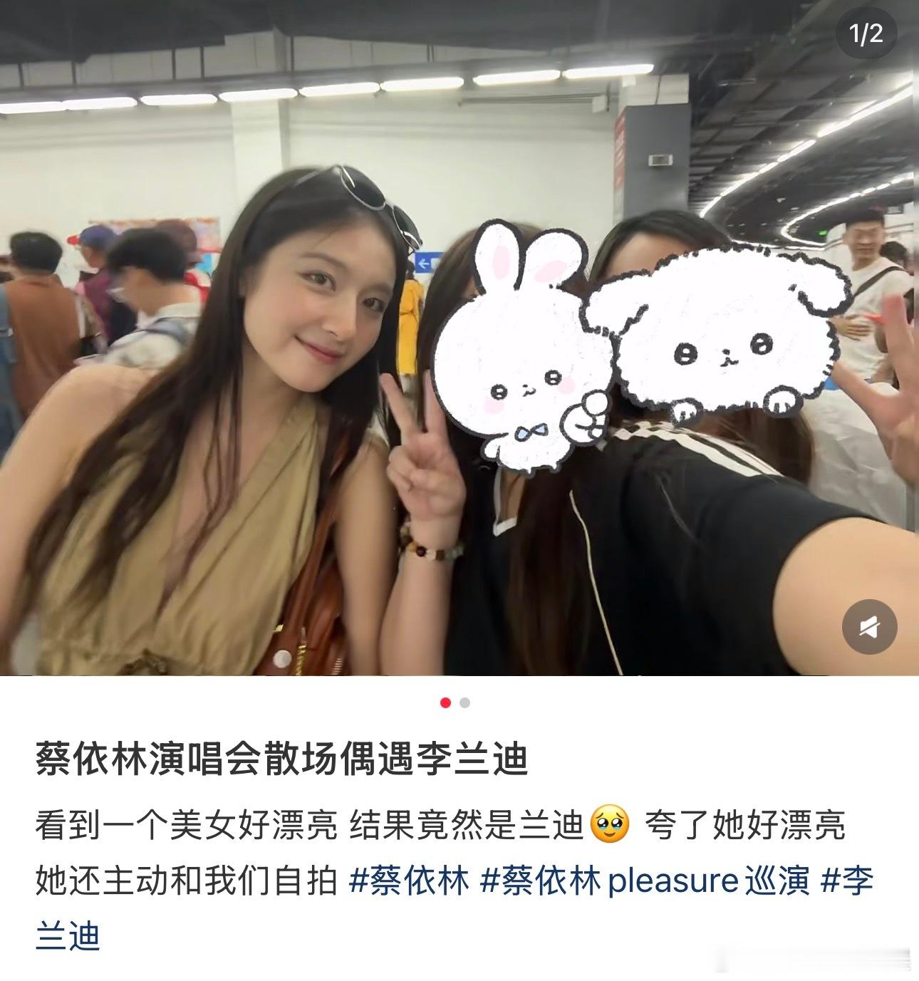 偶遇李兰迪看蔡依林演唱会李兰迪看蔡依林演唱会 啊啊啊怎么还主动自拍