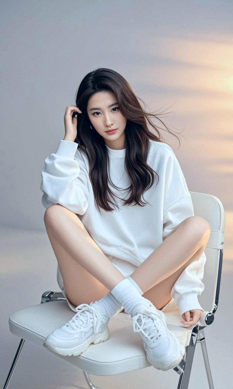 突然发现白色这么好看 AI白衣少女心事 日常生活 爱了爱了
