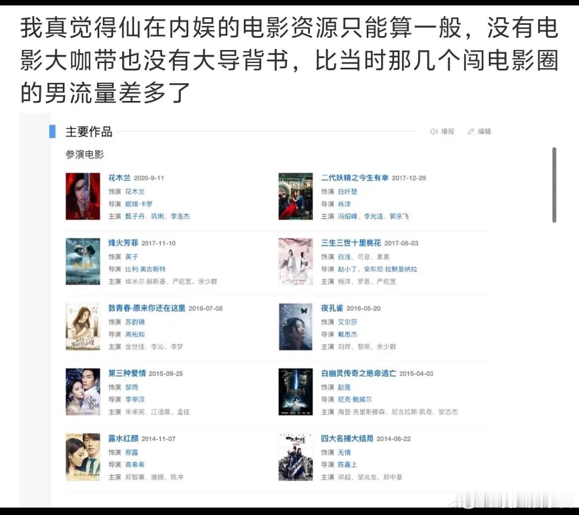 刘亦菲电影资源一般吗？ 