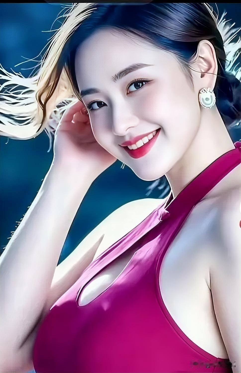 甜美少女风，粉嫩连衣裙，微笑动人！💖✨