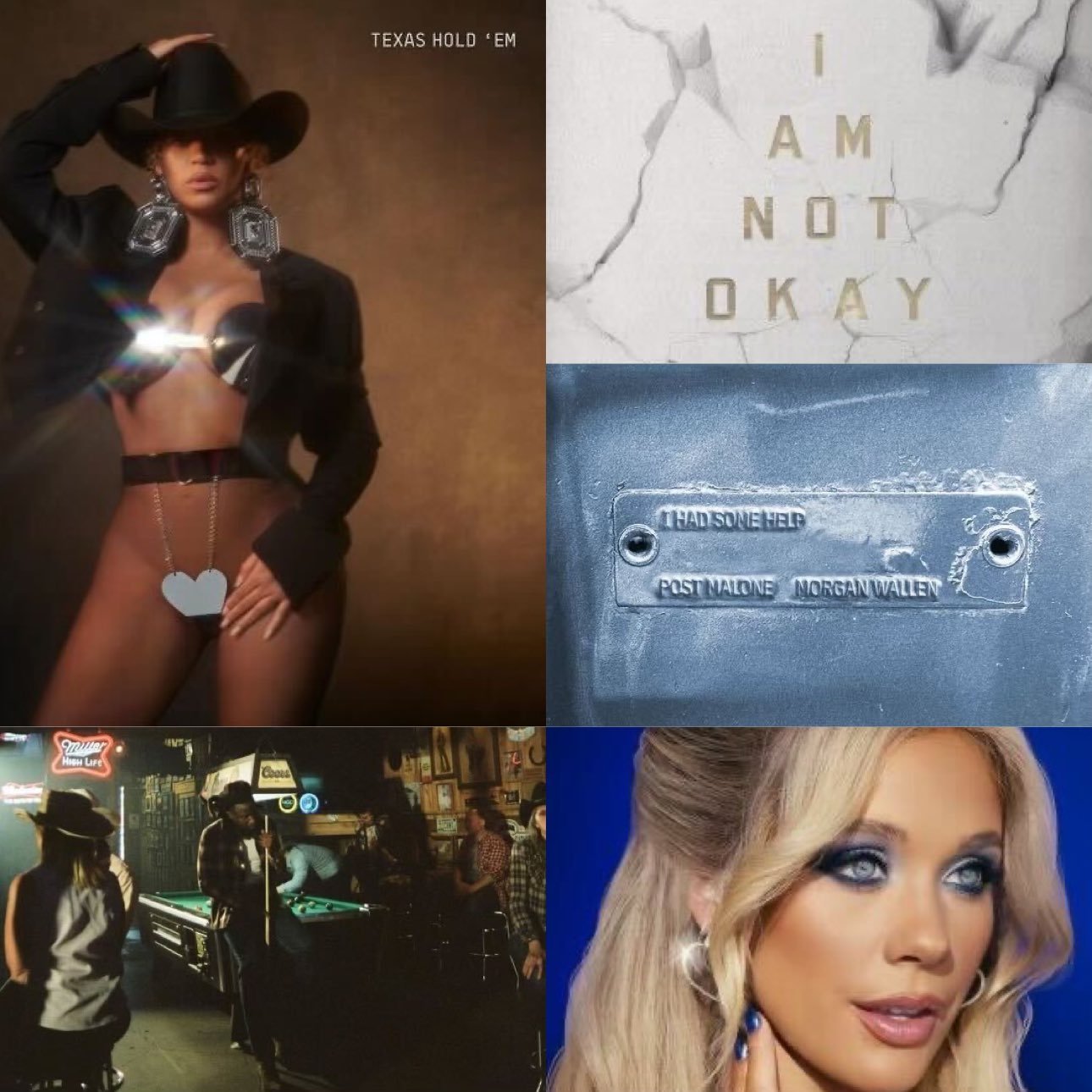 你认为2025年格莱美“最佳乡村歌曲”将花落谁家？Beyoncé – “Texa