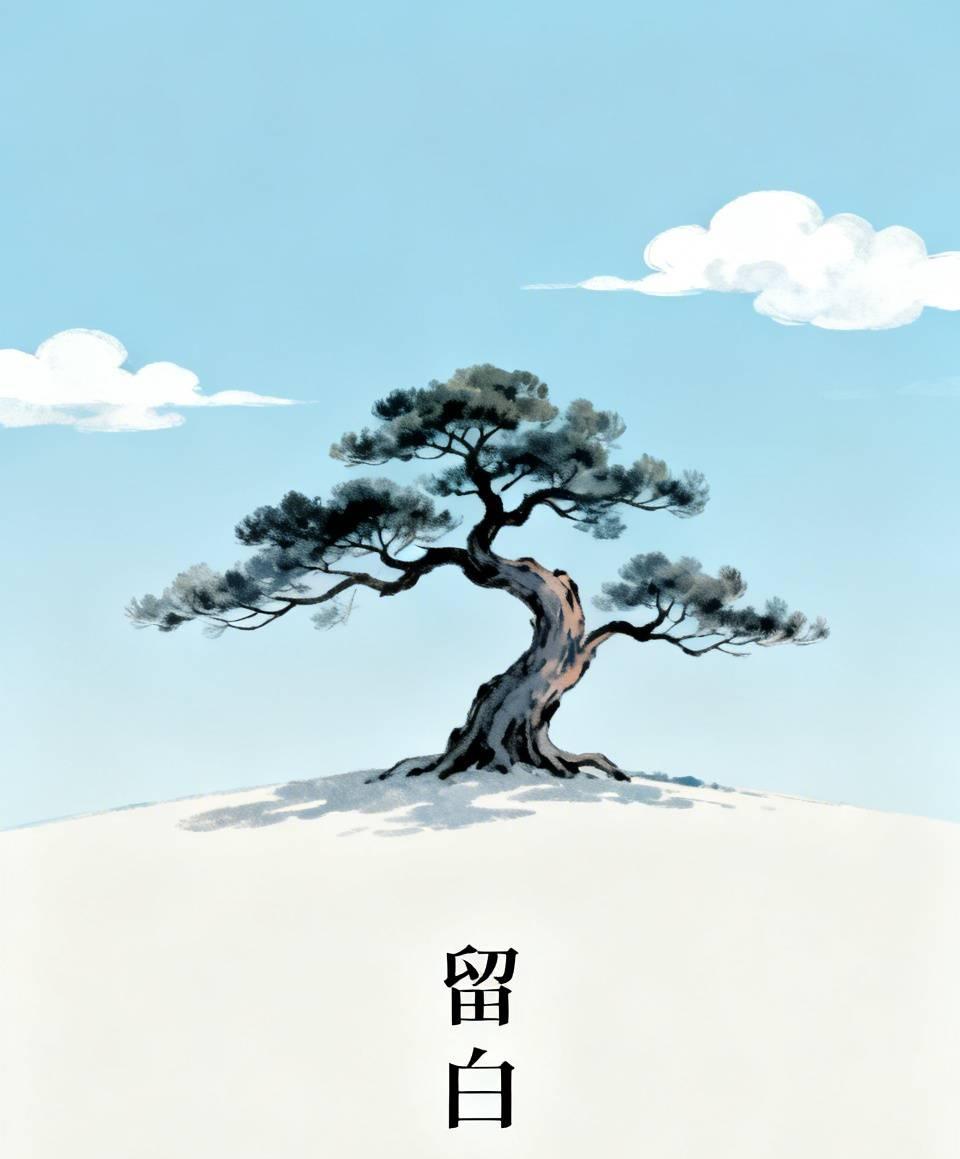 枯木逢春的留白
老园丁修剪盆景时，从不把枝条剪得太密。他说，枝叶太满，风透不进来