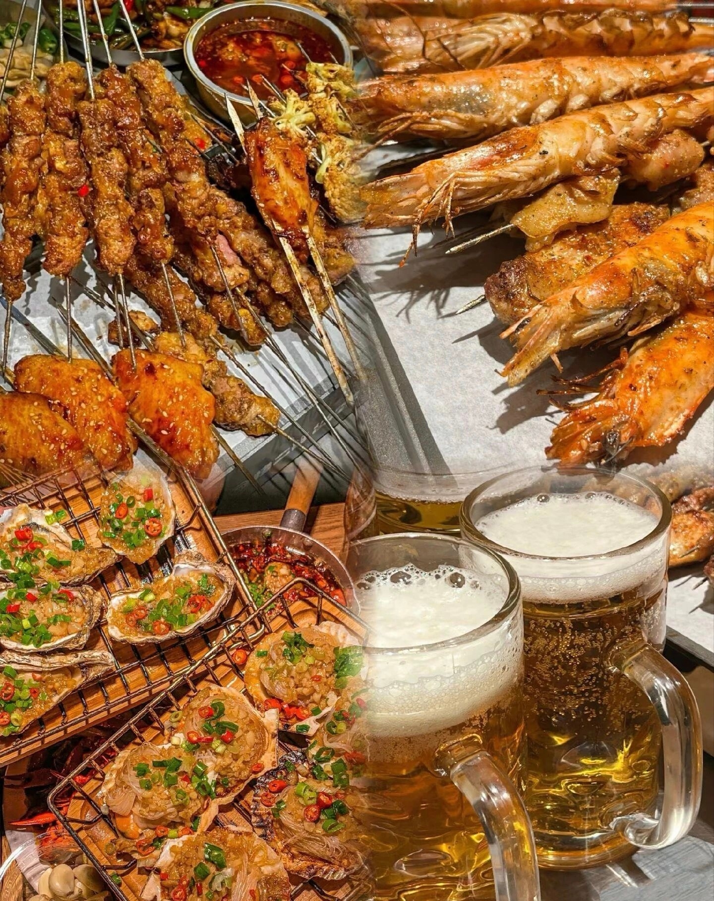 宵夜，撸串。[哈哈][哈哈]  ​​​