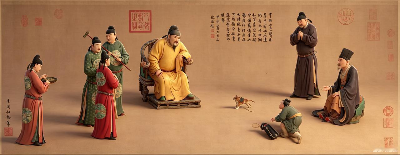 元 任仁发《张果老见明皇图》卷鉴赏