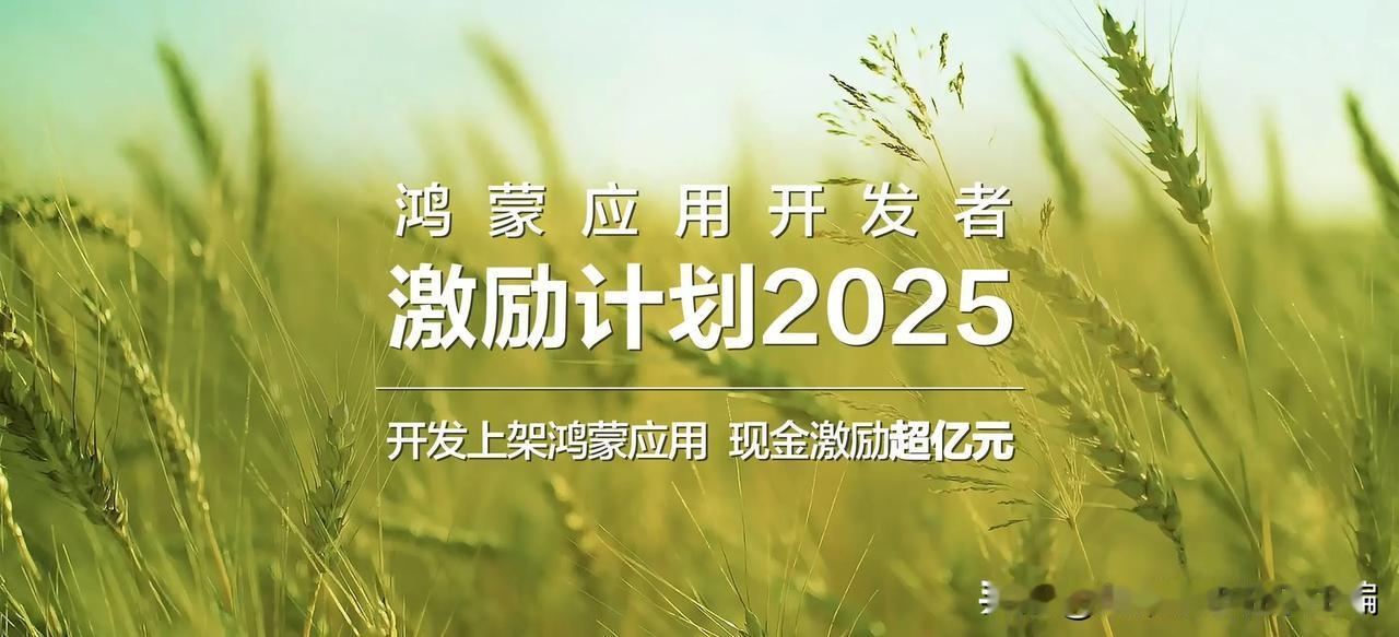妈耶！总奖金超亿元的鸿蒙应用开发者激励计划2025今天正式启动啦，这诱人的“大蛋