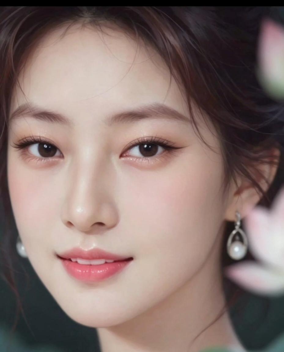 温柔甜美的少女，笑靥如花，让人心动不已。