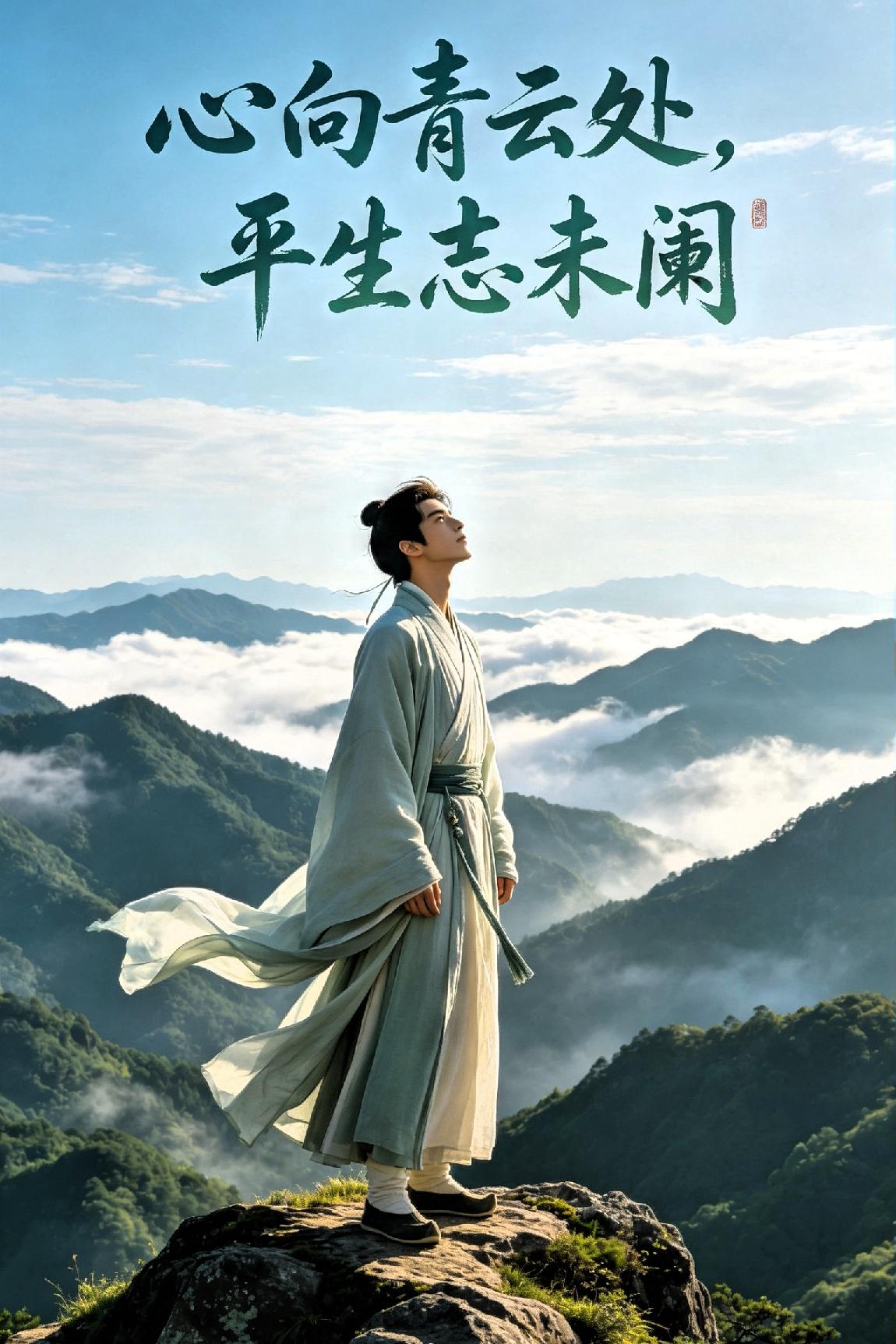 《凌云志》
 

历经尘俗千重浪，守得襟怀一寸宽。

不恋浮名缠俗扰，甘凭孤勇破