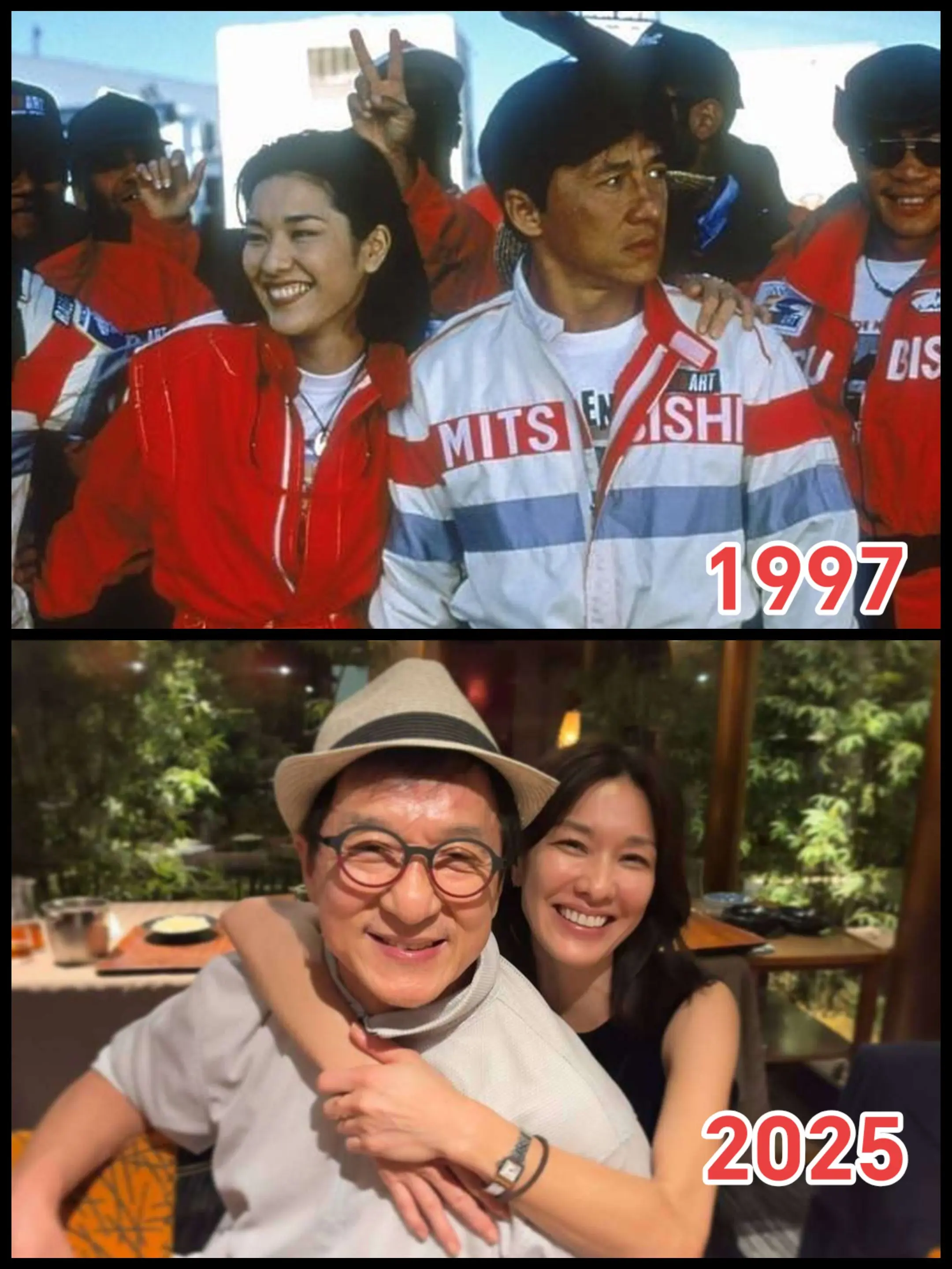 成龙大哥和山本未来最新合影来了😎两人曾在 28 年前合作电影《我是谁...