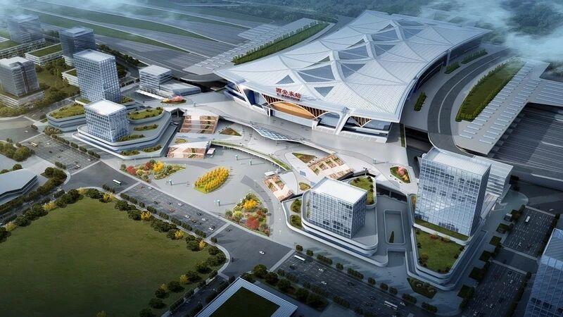 集旅客换乘、停车服务、商业配套、景观休闲于一体，西安东站站前西广场效果图更新，将