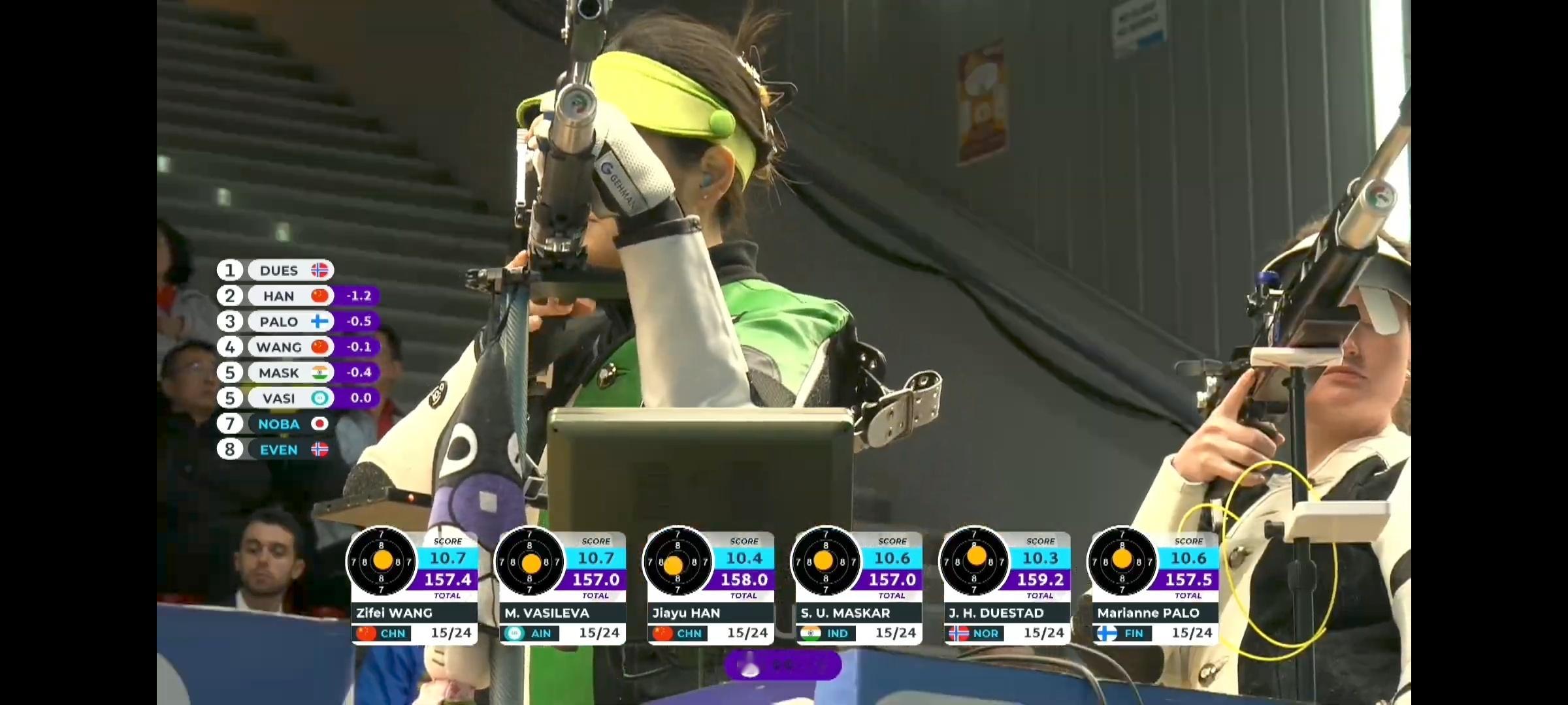 女子10米气步枪🥉，韩佳予 