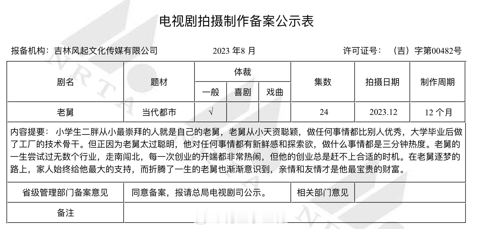 电视剧《老舅》制作：鸣涧影业《回来的女儿》主演：郭京飞、刘奕铁监制：韩三平导演：