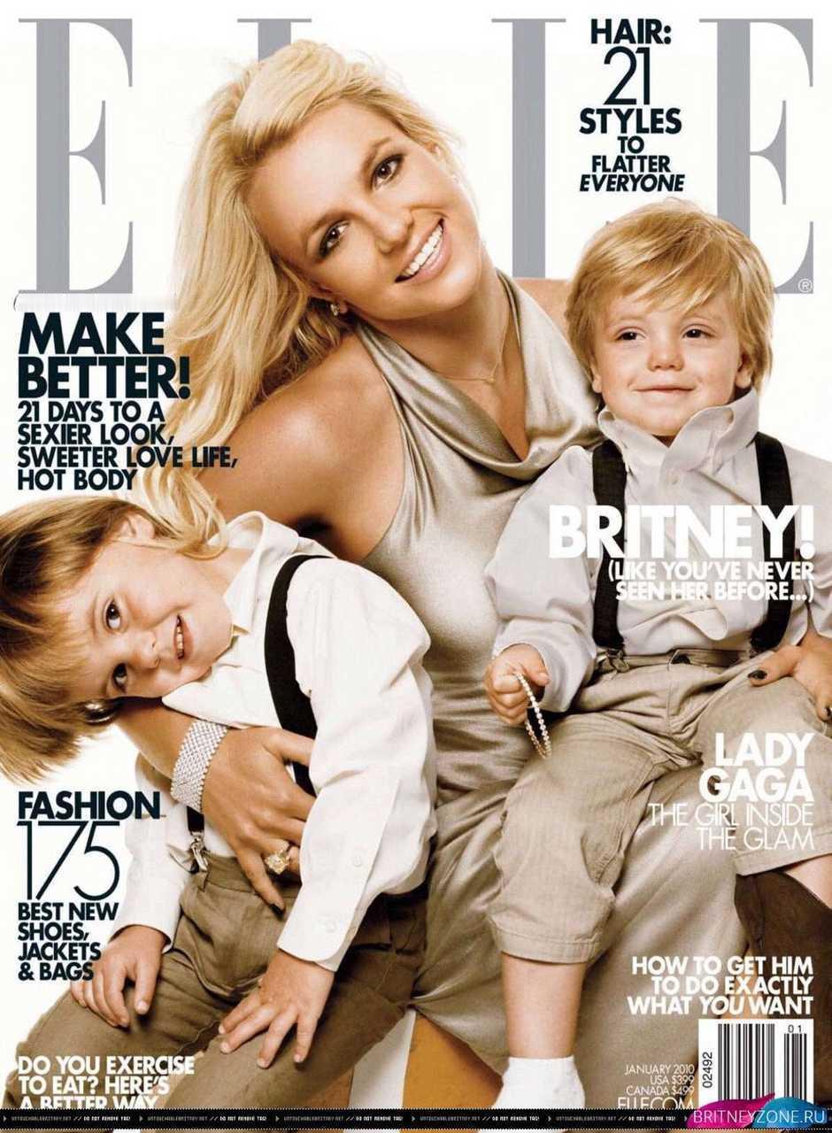 【来自投稿】美国版《ELLE》杂志2010年1月刊封面，封面人物是布兰妮·斯皮尔