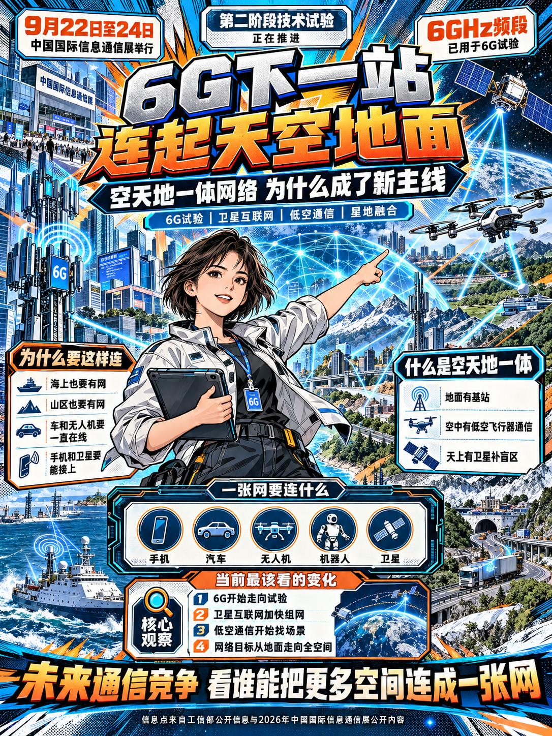 手机信号覆盖到城市后，下一步要去哪里？答案已经指向天空、海洋、低空。

9月22