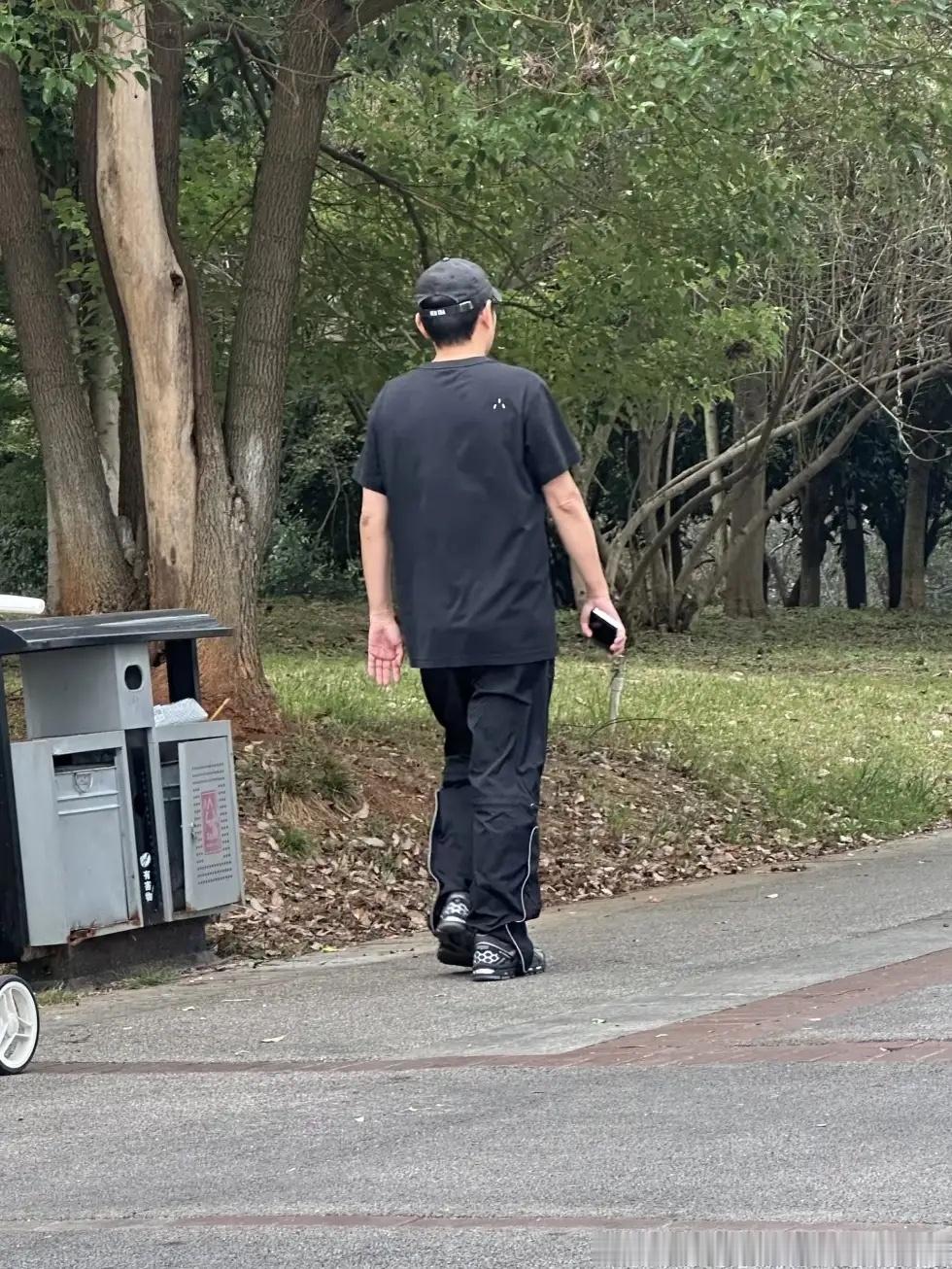 有网友在长沙偶遇李维嘉，他一个人在逛公园他其实是长得蛮帅，当年就有人说他长得像刘