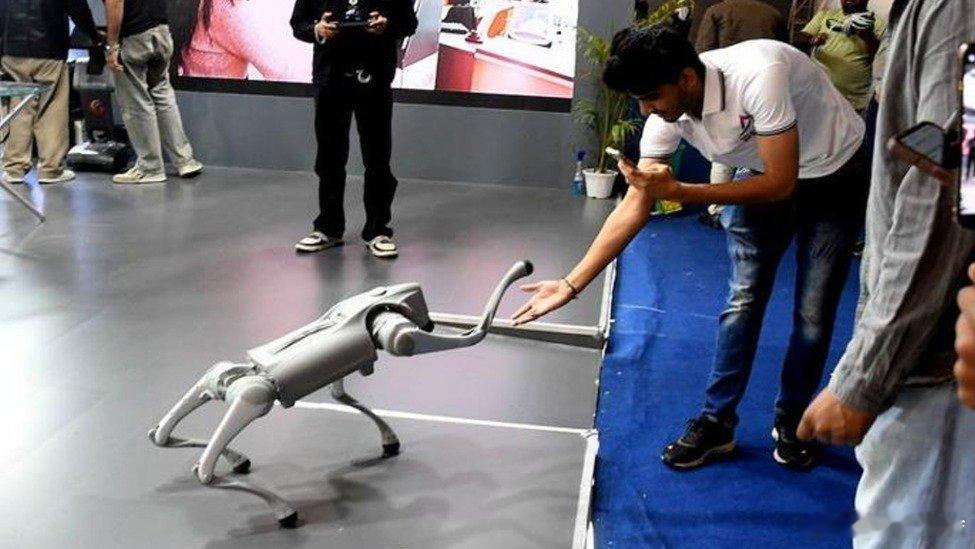 这名大学教授啊.一点儿都不诚实......凤凰新闻【印度大学买中国机器狗冒充自研