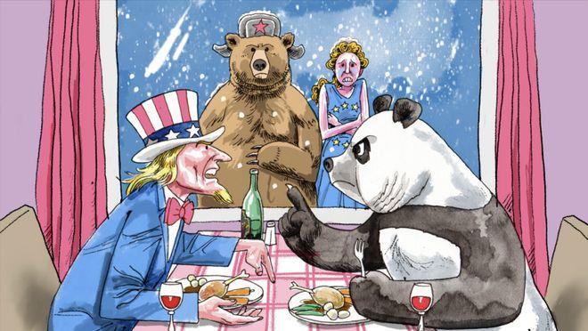 美国暂时是不能垮掉，是因为咱们中国，还没有完全成长到可以接管世界的地步。从古至今