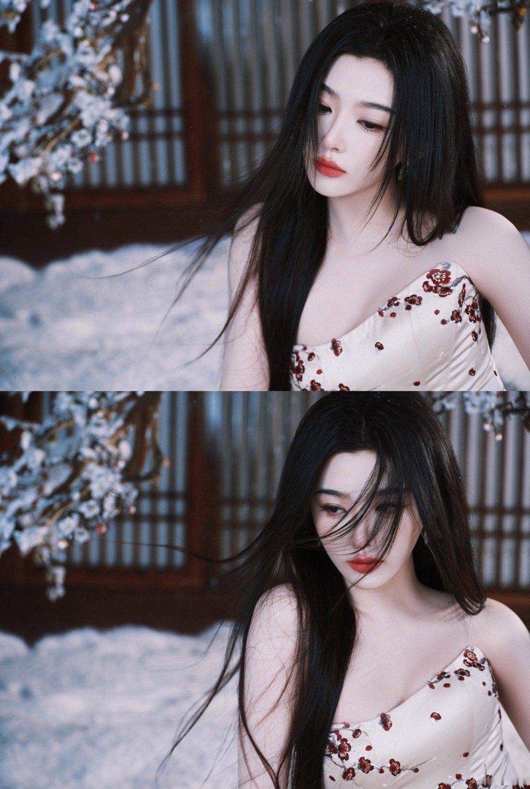 孔雪儿 全世界最适合雪的女人 当孔雪儿站在雪地里，你会相信，她就是为这个场景而生