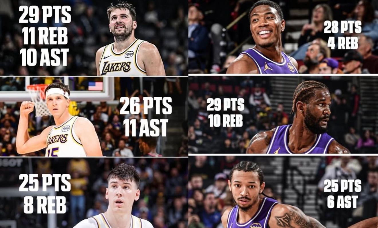 每一场都有人站出来！今天艾顿29分、八村28分、小史密斯25分，是湖人连续第二场