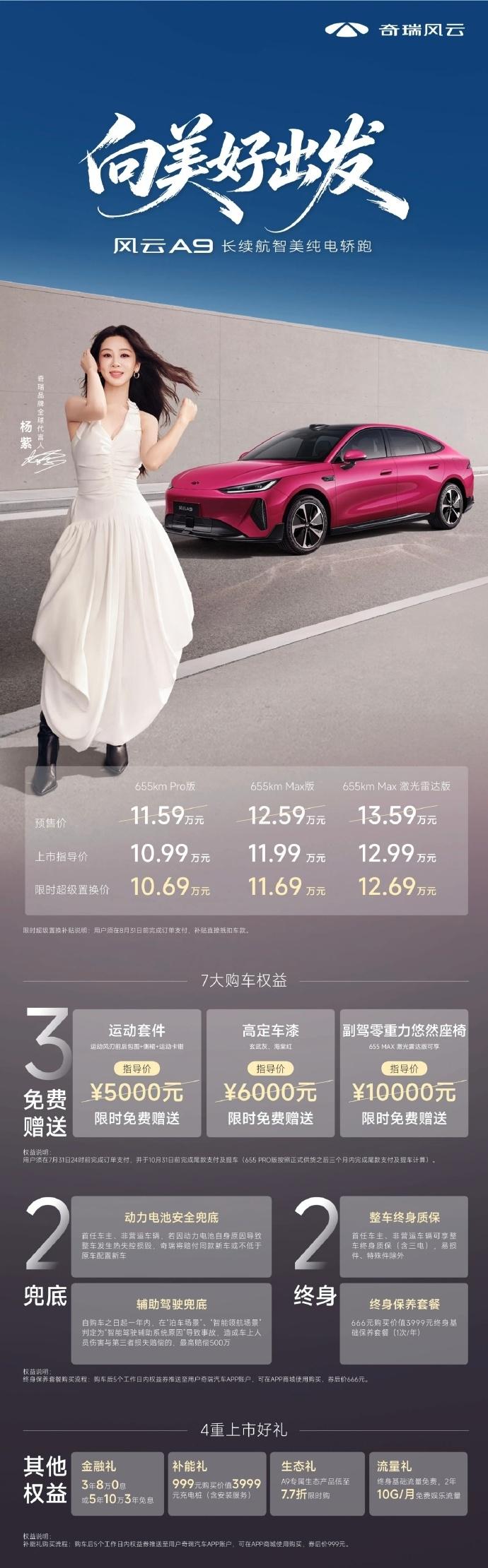 10.69万起！奇瑞风云A9正式上市
全系标配655km续航，还有热泵，8安全气