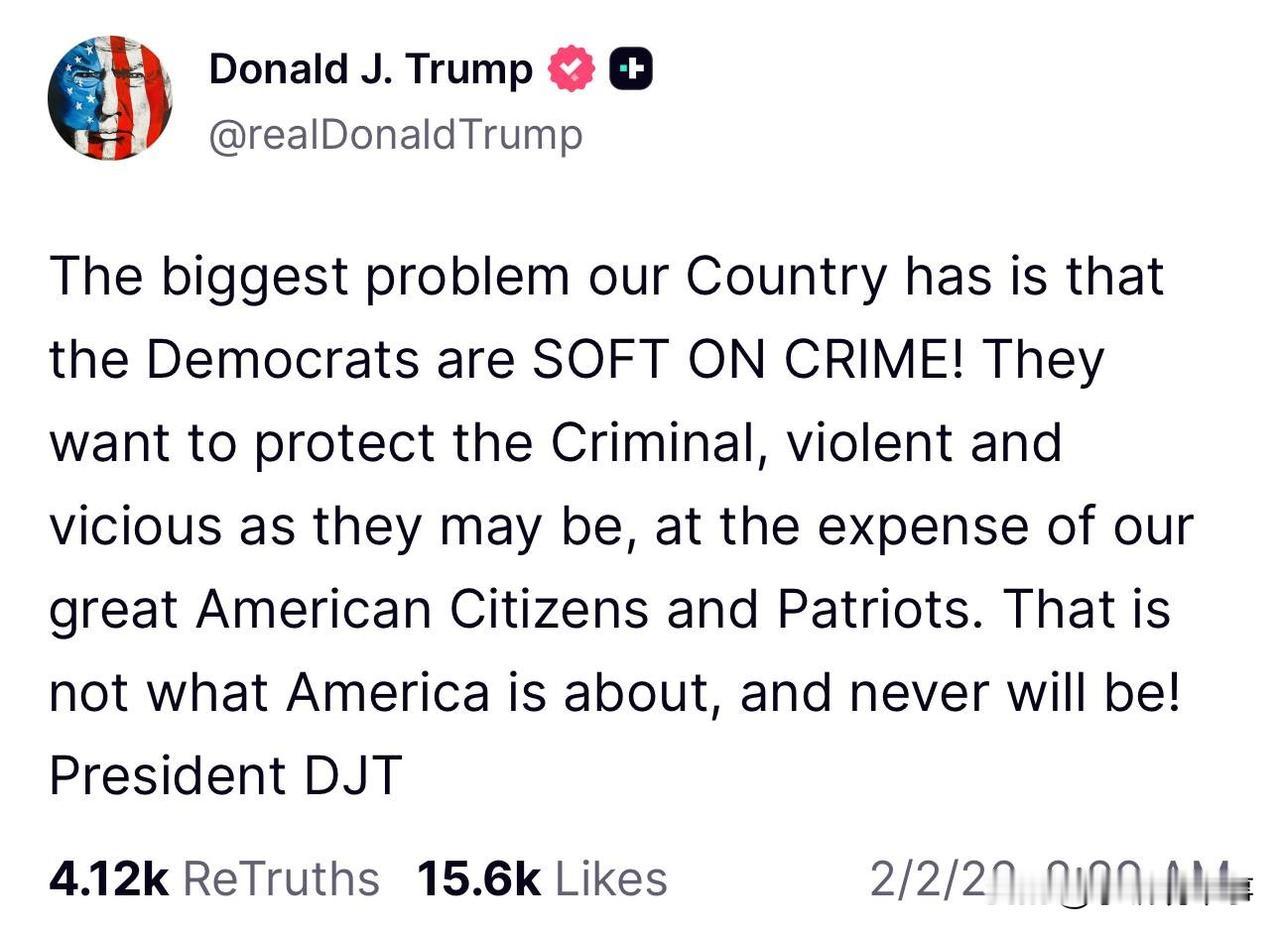 特朗普将美国不断出现的犯罪问题推卸给了民主党。